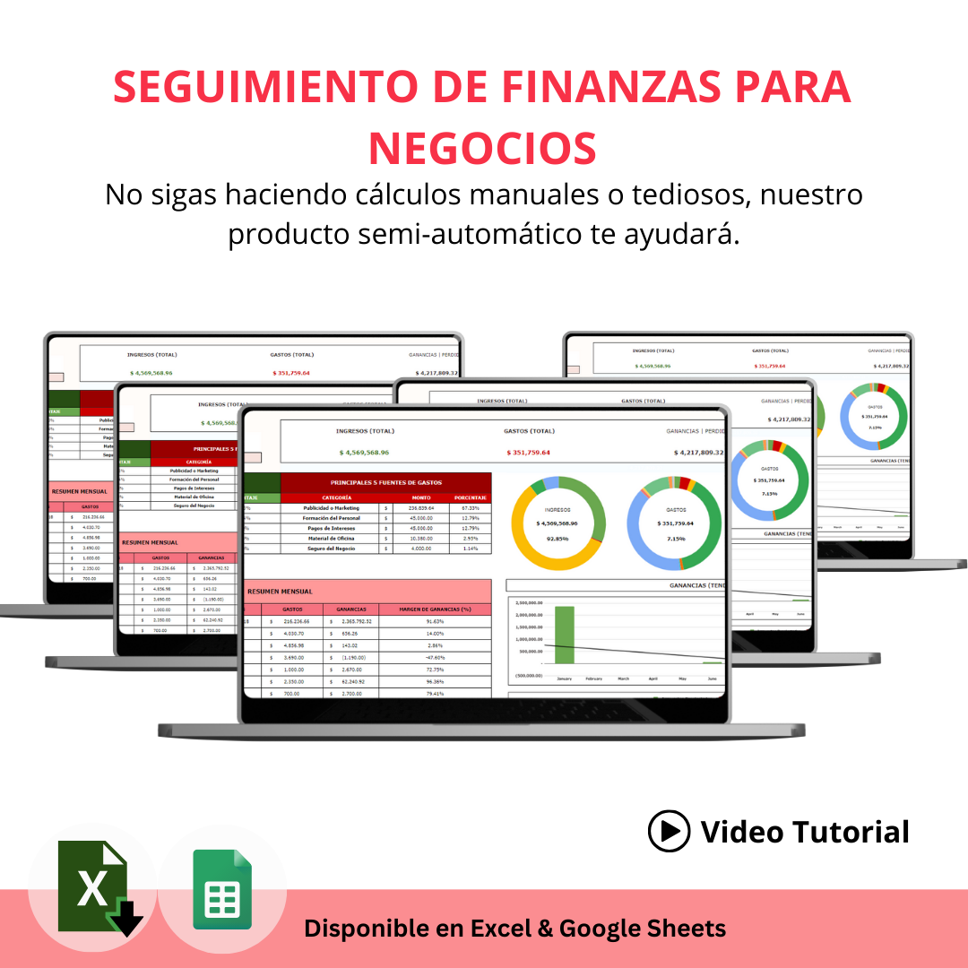 Seguimiento de Finanzas Para Negocios - Todo en uno