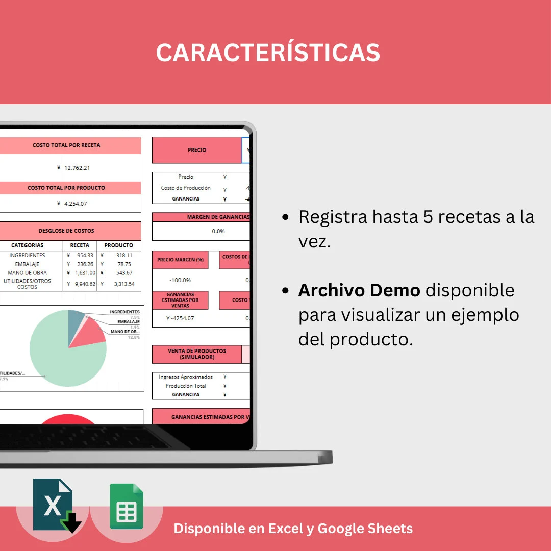 Calculadora de Costos de Recetas