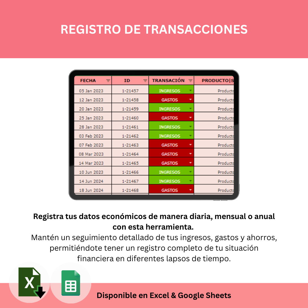 Seguimiento de Finanzas Para Negocios - Todo en uno