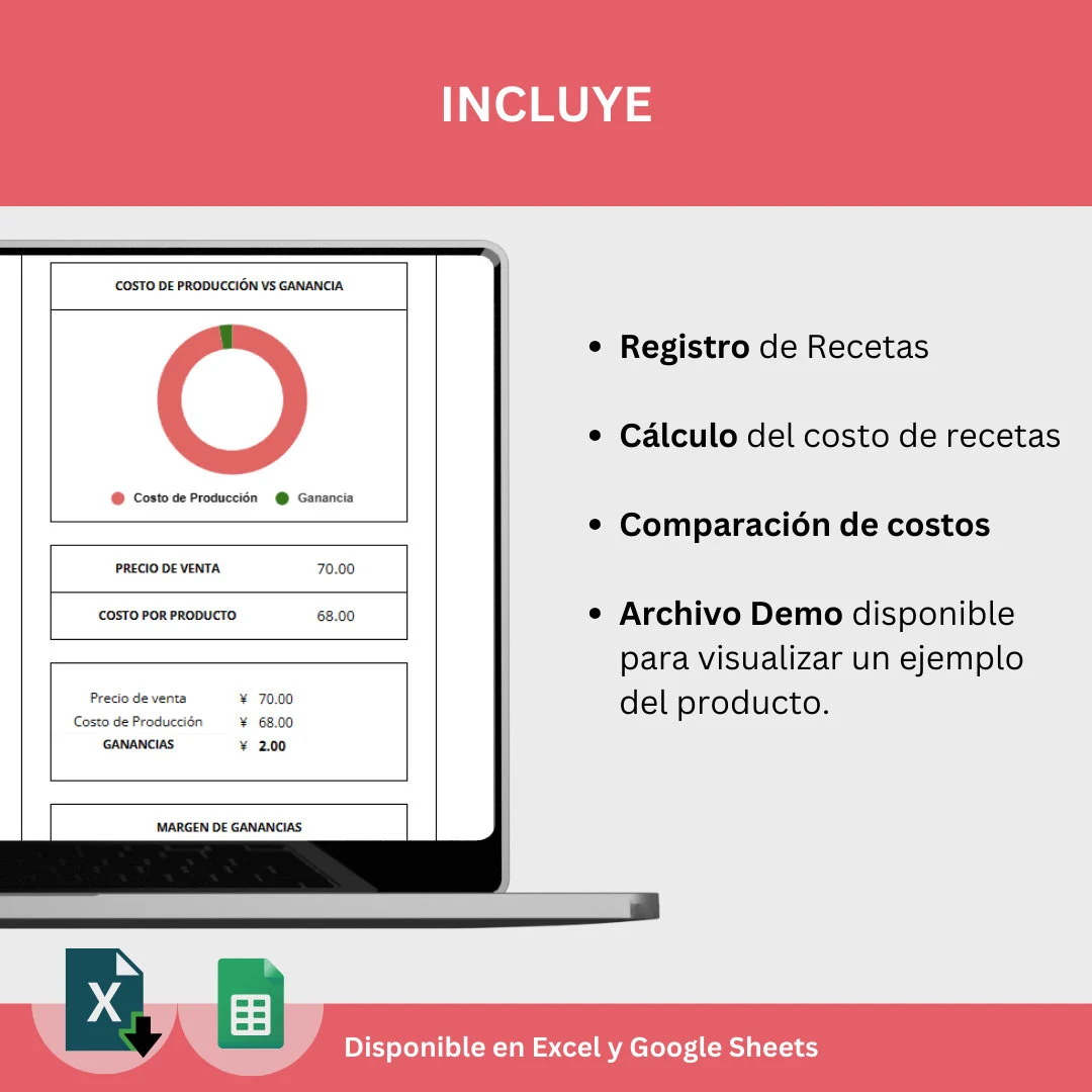 Calculadora de Costos de Recetas