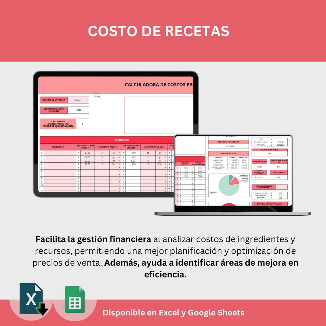 Calculadora de Costos de Recetas