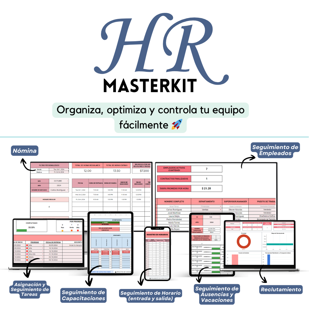 HR MasterKit: Organiza, Optimiza y Controla tu Equipo Fácilmente