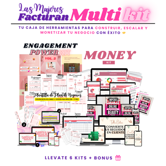 Las Mujeres Facturan MultiKit: Tu Caja de Herramientas para Construir, Escalar y Monetizar tu Negocio con Éxito
